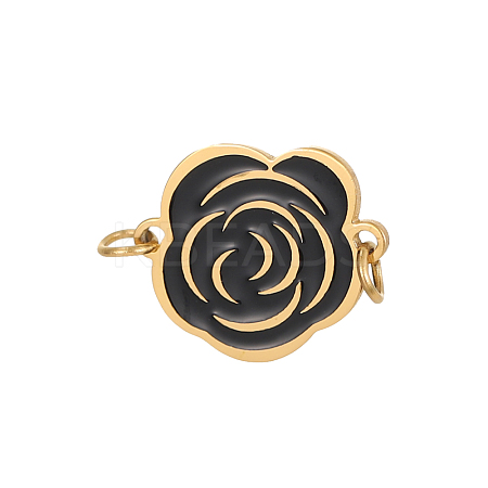 304 Stainless Steel Enamel Connector Charms STAS-OY009-24G-1