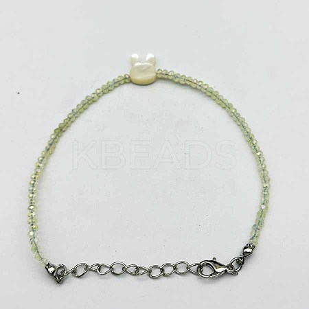Faceted Rondelle Glass Beaded Bracelets TR4821-6-1