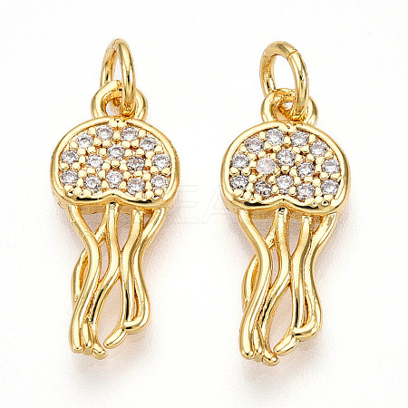 Brass Micro Pave Cubic Zirconia Pendants LS-KK-N257-12G-1