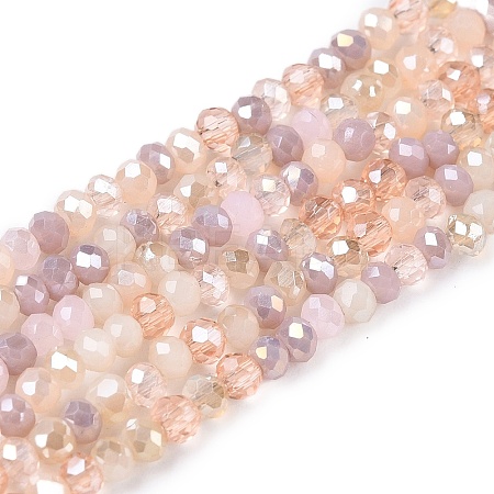 Electroplate Glass Beads Strands GLAA-T023-A16-02-1