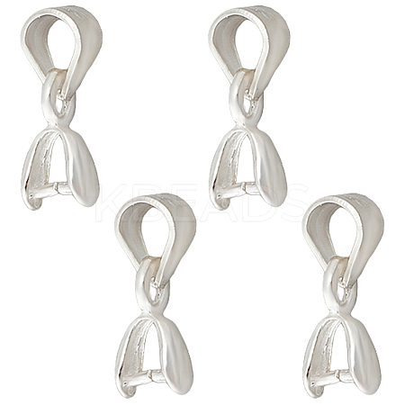 4Pcs 925 Sterling Silver Ice Pick Pinch Bails FIND-HS0002-08A-1