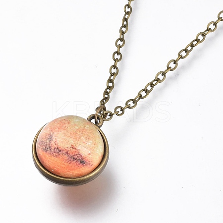 Glass Pendant Necklace NJEW-D281-B-10AB-1