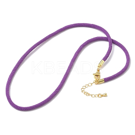 3MM Nylon Milan Cord Necklace Making NJEW-H084-01G-39-1