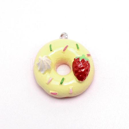 Resin Pendants RESI-WH0020-01F-1