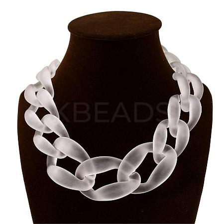 Frosted Acrylic Chunky Twisted Chain Necklacs for Women FS-WG1B9A7-04-1