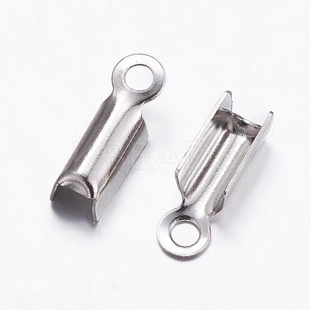 Tarnish Resistant 304 Stainless Steel Folding Crimp Ends STAS-K146-008-4mm-1