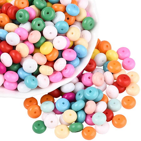 200Pcs Opaque Baking Paint Glass Seed Beads SEED-PA0001-01F-1