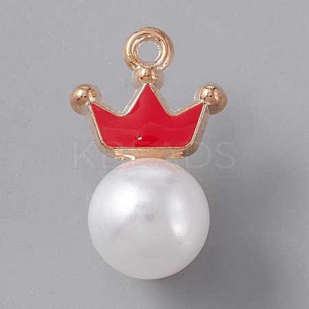 Resin Imitation Pearl Pendants FIND-TAC0002-041D-1