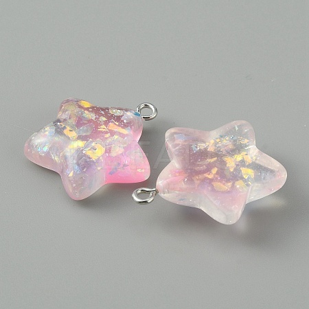Transparent Resin Pendants FIND-TAC0014-67C-1