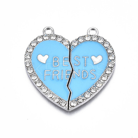 Alloy Enamel Split Pendant LS-ENAM-S130-25B-1