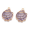 Rack Plating Alloy Enamel Pendant ENAM-Q449-12G-02-2