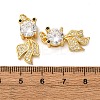 Brass Micro Pave Cubic Zirconia Pendants KK-A271-03E-G-3