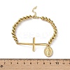 304 Stainless Steel Beaded Bracelets for Women BJEW-Z133-02G-3