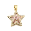 Brass Micro Pave Cubic Zirconia Pendants KK-K401-04B-G-1