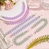 6Pcs 3 Colors Imitation Gemstone Acrylic Heart Boot Strap Chains FIND-AB00067-4