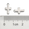 304 Stainless Steel Tiny Cross Charms X-STAS-E104-34P-3