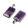 Natural Amethyst Faceted Pendants G-U031-04P-05-2