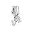 Brass Micro Pave Cubic Zirconia Tube Bails KK-P289-08P-1
