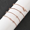 Brass Satellite Chains  Necklaces for Women NJEW-D302-27RG-1
