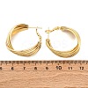 Brass Twist Hoop Earrings EJEW-R025-30G-5