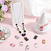 28Pcs 7 Colors Rack Plating Alloy Enamel Pendants FIND-SC0012-10-4