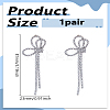 1 Pair Crystal Rhinestone Butterfly Dangle Stud Earrings EJEW-LP0013-13-2