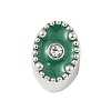 304 Stainless Steel Enamel with Rhinestone European Beads STAS-Z130-07P-2
