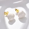 Brass Stud Earrings EJEW-F359-06G-01-5