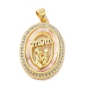 Mother's Day Brass Micro Pave Clear Cubic Zirconia Pendants FIND-Z041-21A-1