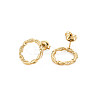 Ion Plating(IP) 304 Stainless Steel Hollow Ring Stud Earrings for Woman EJEW-N097-003LG-2