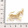 Brass Micro Pave Clear Cubic Zirconia Pendants KK-T080-03G-3
