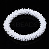 Faceted Opaque Glass Beads Stretch Bracelets BJEW-S144-002E-06-2