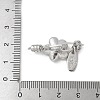 Brass Micro Pave Cubic Zirconia Fold Over Clasps KK-U052-12P-3