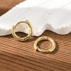 Brass Huggie Hoop Earrings KK-D063-04G-2