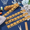 Ethnic Style Polyester Metallic Thread Embroidery Floral Trimming SRIB-WH0011-137A-5