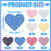 16Pcs 8 Colors PU Imitation Leather Heart Bookmarks AJEW-TA0002-61-4
