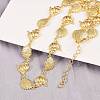 Summer Beach Brass Conch & Shell Shape Link Chain Necklaces NJEW-L051-01G-2
