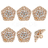6Pcs 1-Hole Zinc Alloy Buttons FIND-FG0004-89G-1
