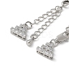 Brass Micro Pave Cubic Zirconia Chain Extender with Glass KK-U052-20P-2
