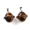 Natural Tiger Eye Pendants G-B041-01P-10-3