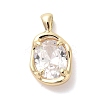 Golden Brass Micro Pave Cubic Zirconia Pendants LS-KK-U031-02G-01-1