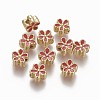Brass Enamel Beads KK-L179-05F-1