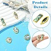 5Pcs 5 Styles Natural Paua Shell Pendants KK-CJ0003-10-3