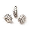 Rack Plating Brass Micro Pave Cubic Zirconia Tube Bails KK-E081-08P-2