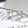 304 Stainless Steel Hoop Earrings for Women EJEW-C096-56P-1