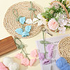 4Pcs 4 Colors Cotton Yarn Pendant Decorations HJEW-FG0001-21-5