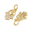 Brass Micro Pave Cubic Zirconia Pendants X1-KK-A269-16G-2