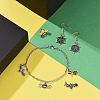 36Pcs 6 Style Light Gold Plated Alloy Pendants ENAM-ZZ0001-05-7