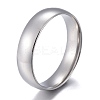 Non-Tarnish 304 Stainless Steel Flat Plain Band Rings STAS-I160-A-17mm-P-1