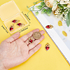 6Pcs Brass Micro Pave Clear Grade AAA Cubic Zirconia Pendants KK-BBC0015-32A-3